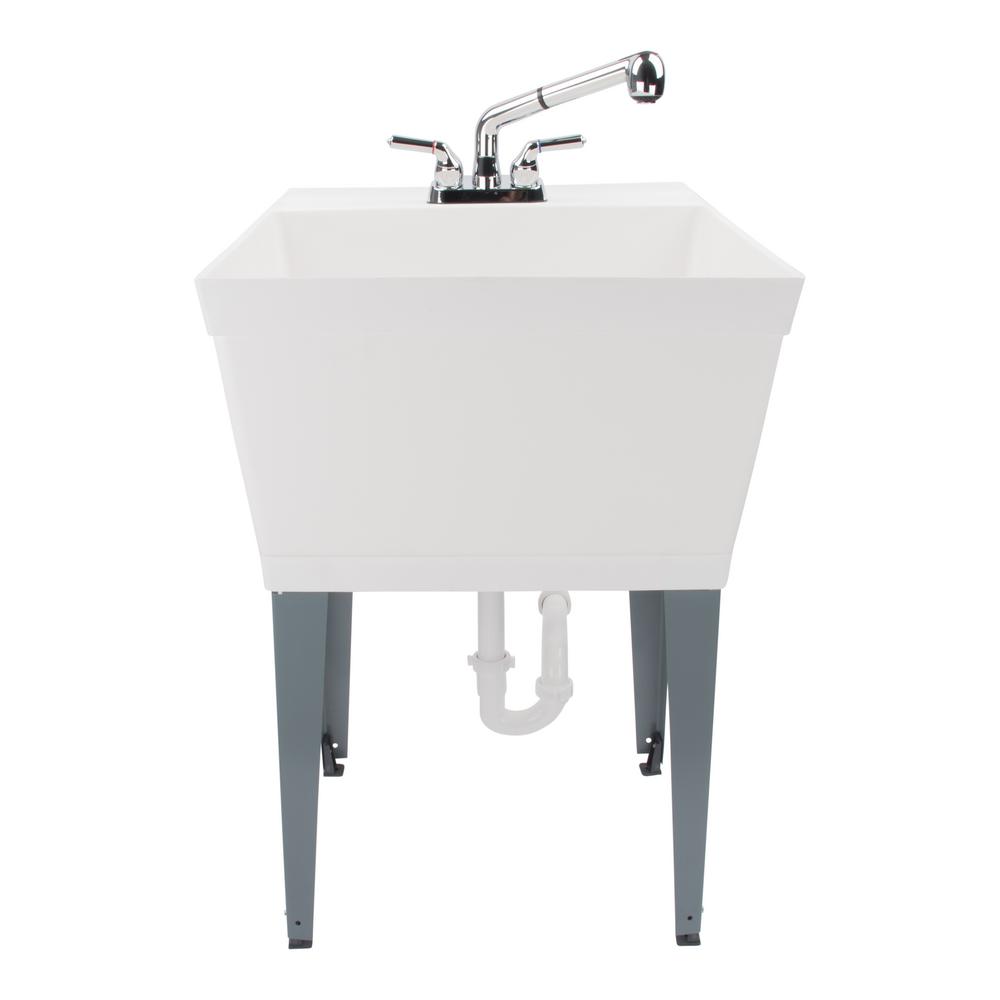Exquisite 22 875 In X 23 5 In X 33 75 In With Legs Thermoplastic Laundry Utility Tub All In One Kit