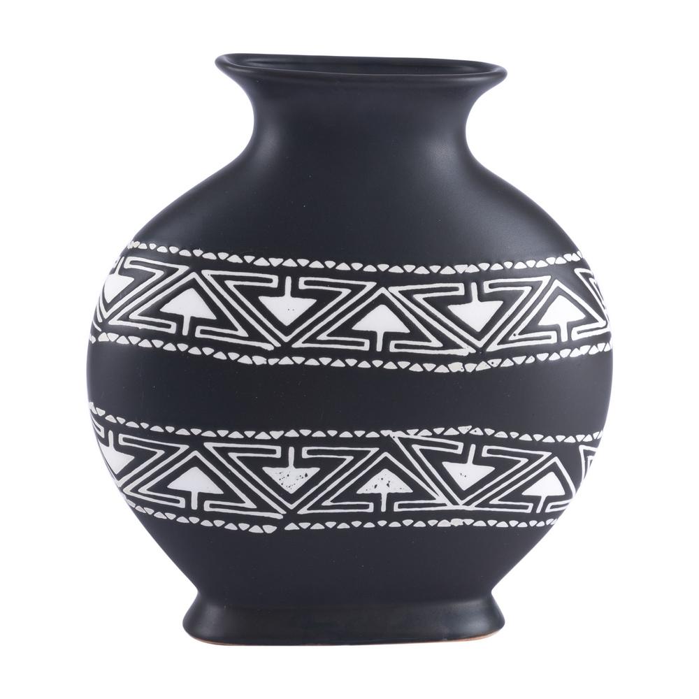 Zuo Black And White Kolla Medium Decorative Vase A11391 The Home