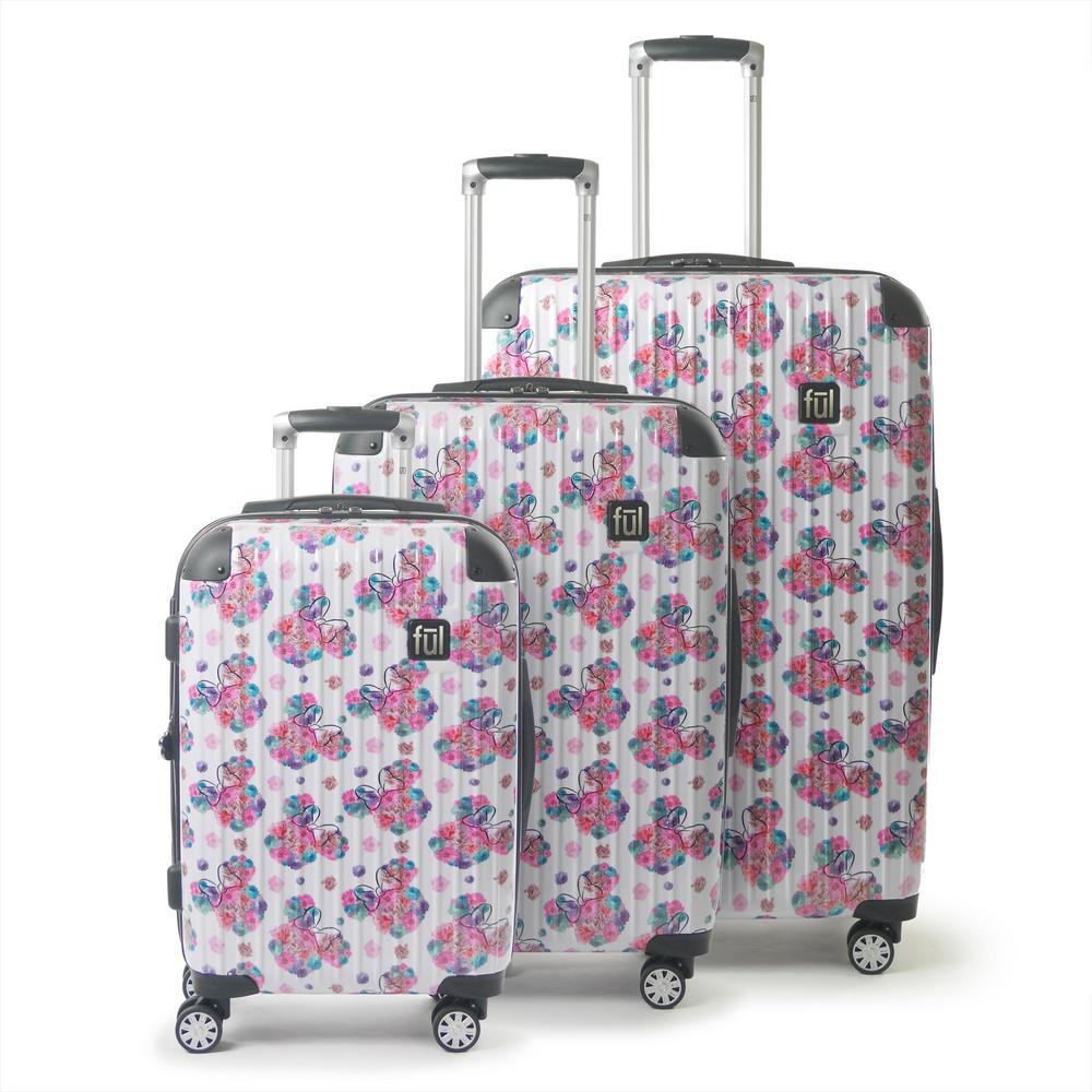 white hard luggage set