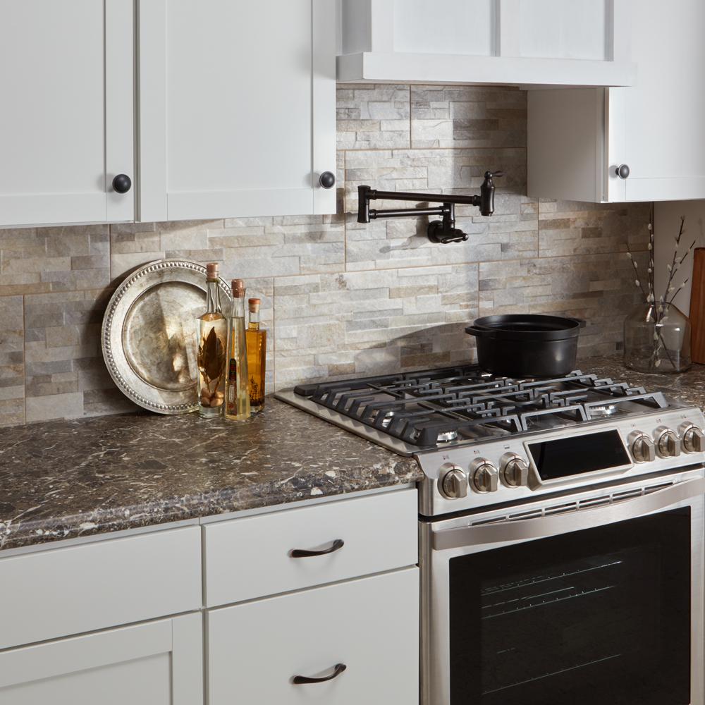 Hampton Bay 8 Ft Laminate Countertop Kit With Right Miter In