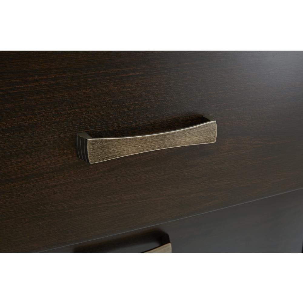 Progressive Furniture Dakota 5 Drawer Mahogany And Black Chest Of