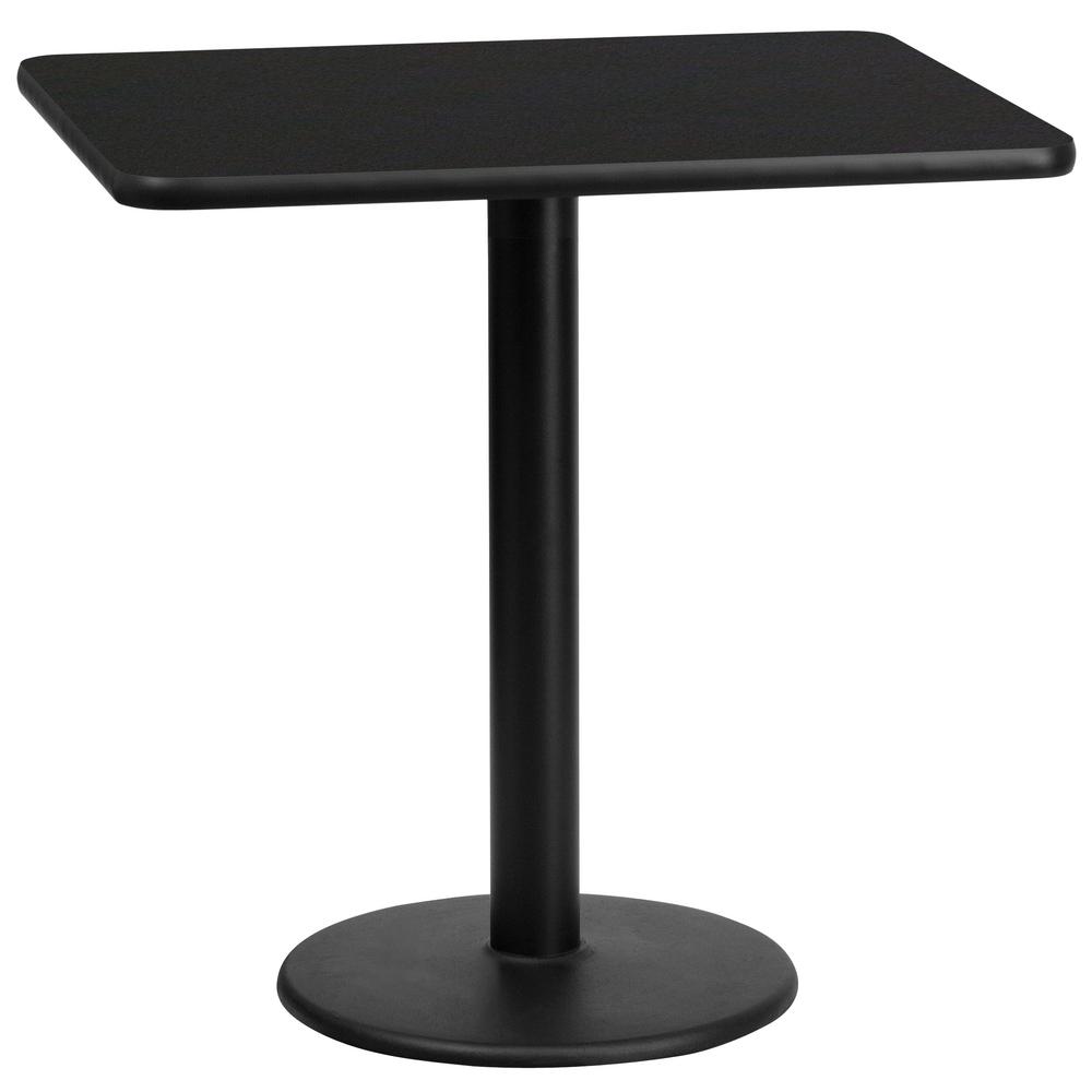 Flash Furniture 24 in. x 30 in. Rectangular Black Laminate ...