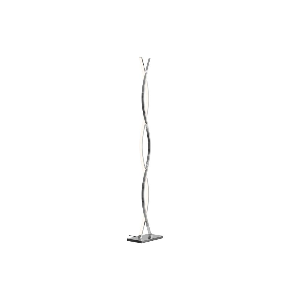 Artika Wave 58 in. Chrome Floor Lamp with Foot Activated SwitchFLRWA