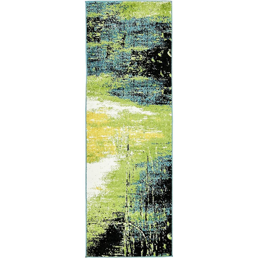 Unique Loom Lyon Light Green 2 X 6 Runner Rug 3137296 The Home Depot Unique Loom Lyon Light Green 2 X 6 Runner Rug