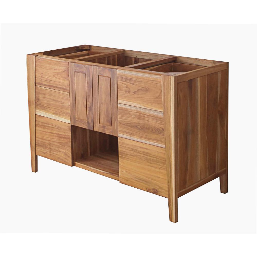 EcoDecors ST-BT-48-1 Significado Bathroom Vanity 48x21.25x32 Natural Teak