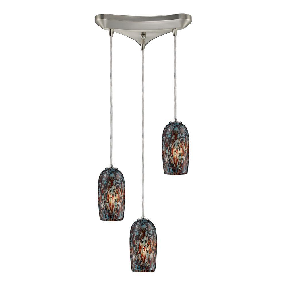 Titan Lighting Danica 3 Light Polished Chrome Ceiling Mount Pendant Tn 7948 The Home Depot