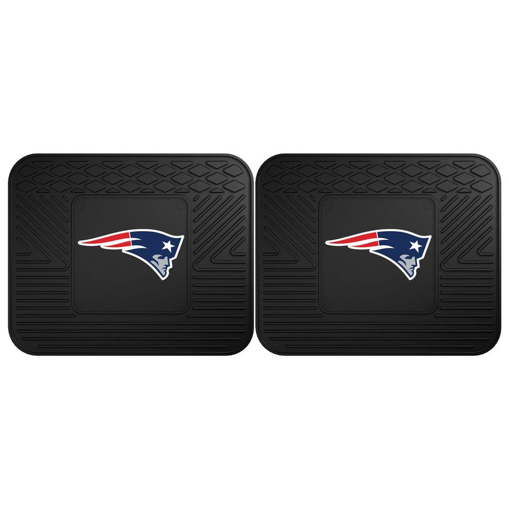 Fanmats Nfl New England Patriots Black Heavy Duty 2 Piece 14 In X