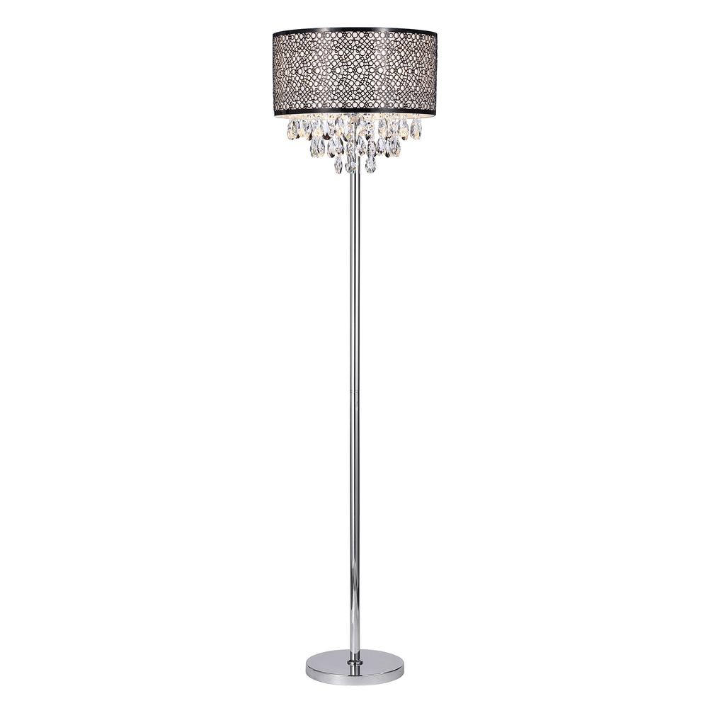 Warehouse Of Draida Chrome 3 Light Floor Lamp