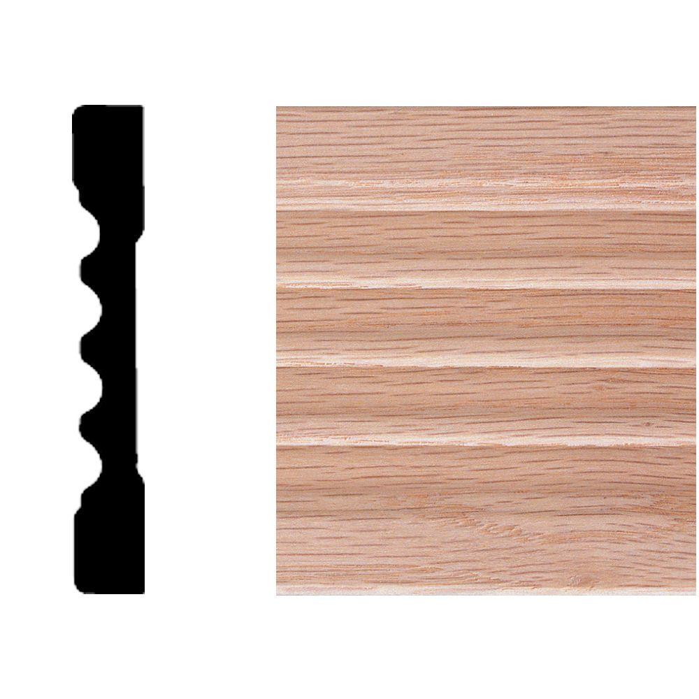 House of Fara 7/16 in. x 3 in. x 7 ft. Oak Fluted Casing9588 The Home Depot