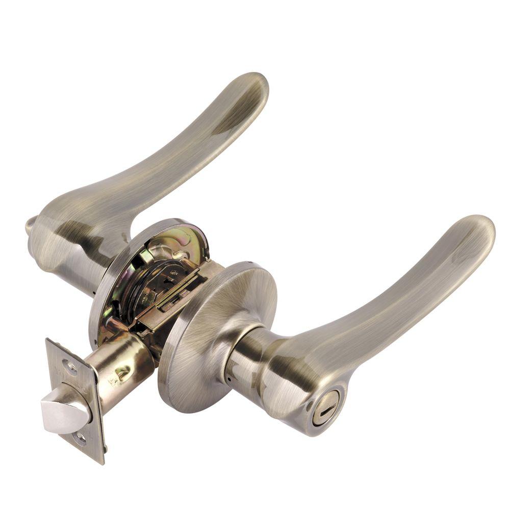 Toledo Fine Locks Leon Antique Brass Privacy LocksetCV1920LEUS5 The