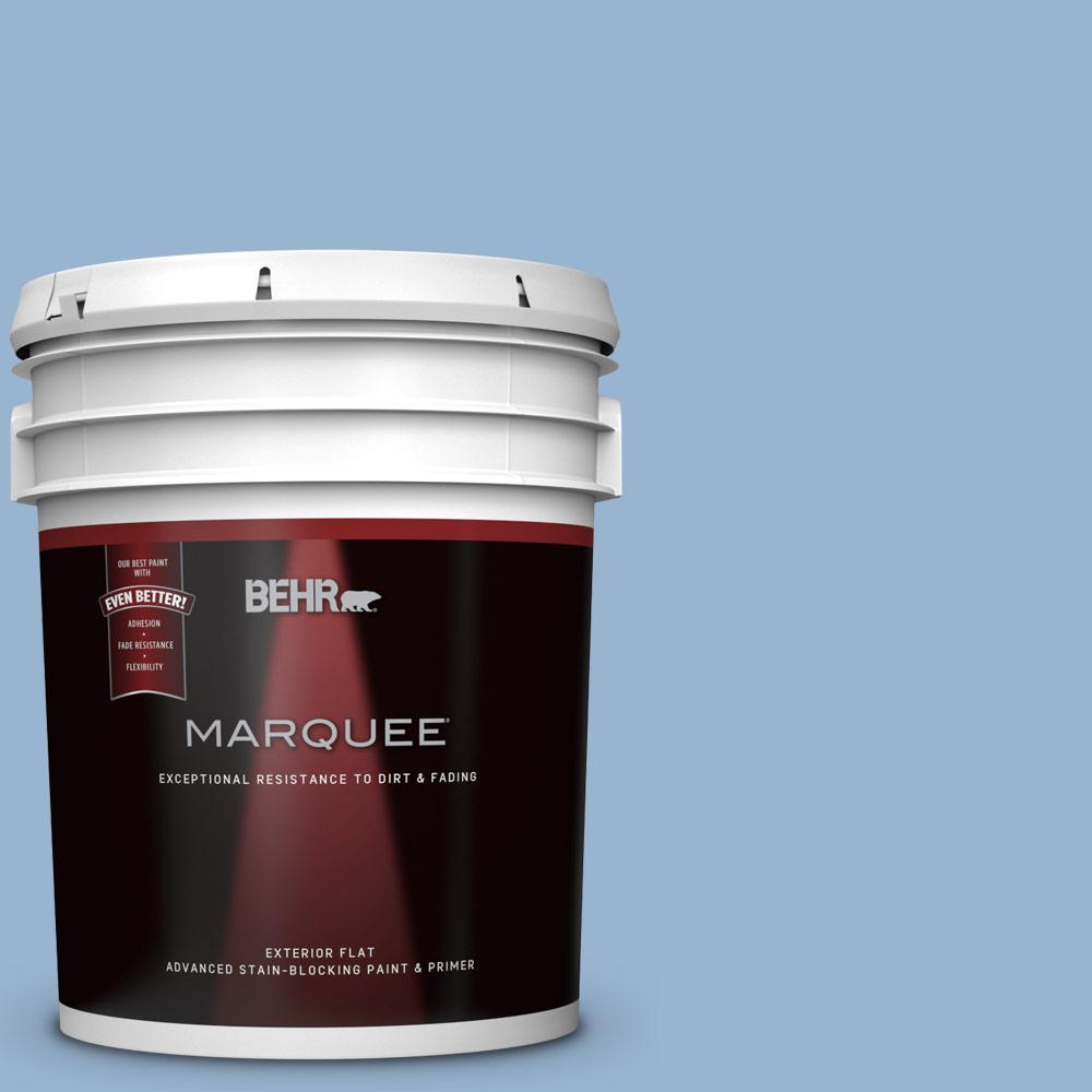 Behr Marquee 5 Gal Ppu14 10 Blue Suede Flat Exterior Paint 445405 Ppu14 10 Blue Suede Flat Exterior Paint