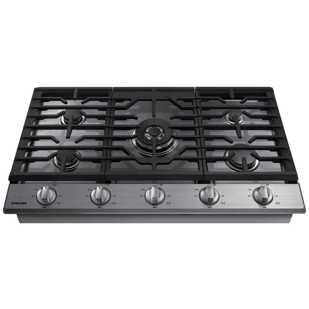 30 In Gas Cooktops The Home Depot Gas Cooktop In Stainless Steel With 5 Burners Including