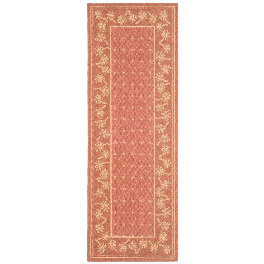 Safavieh Courtyard Rust/Sand 3 ft. x 8 ft. Indoor/Outdoor Runner RugCY5148A38 The Home Depot