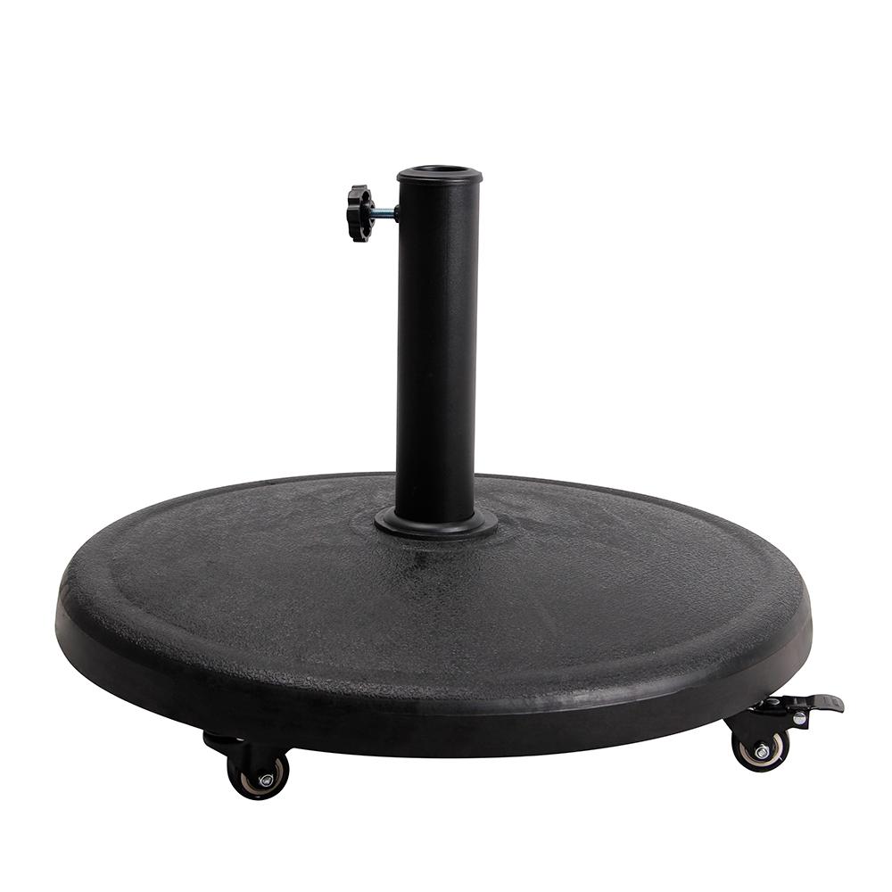 black umbrella stand outdoor