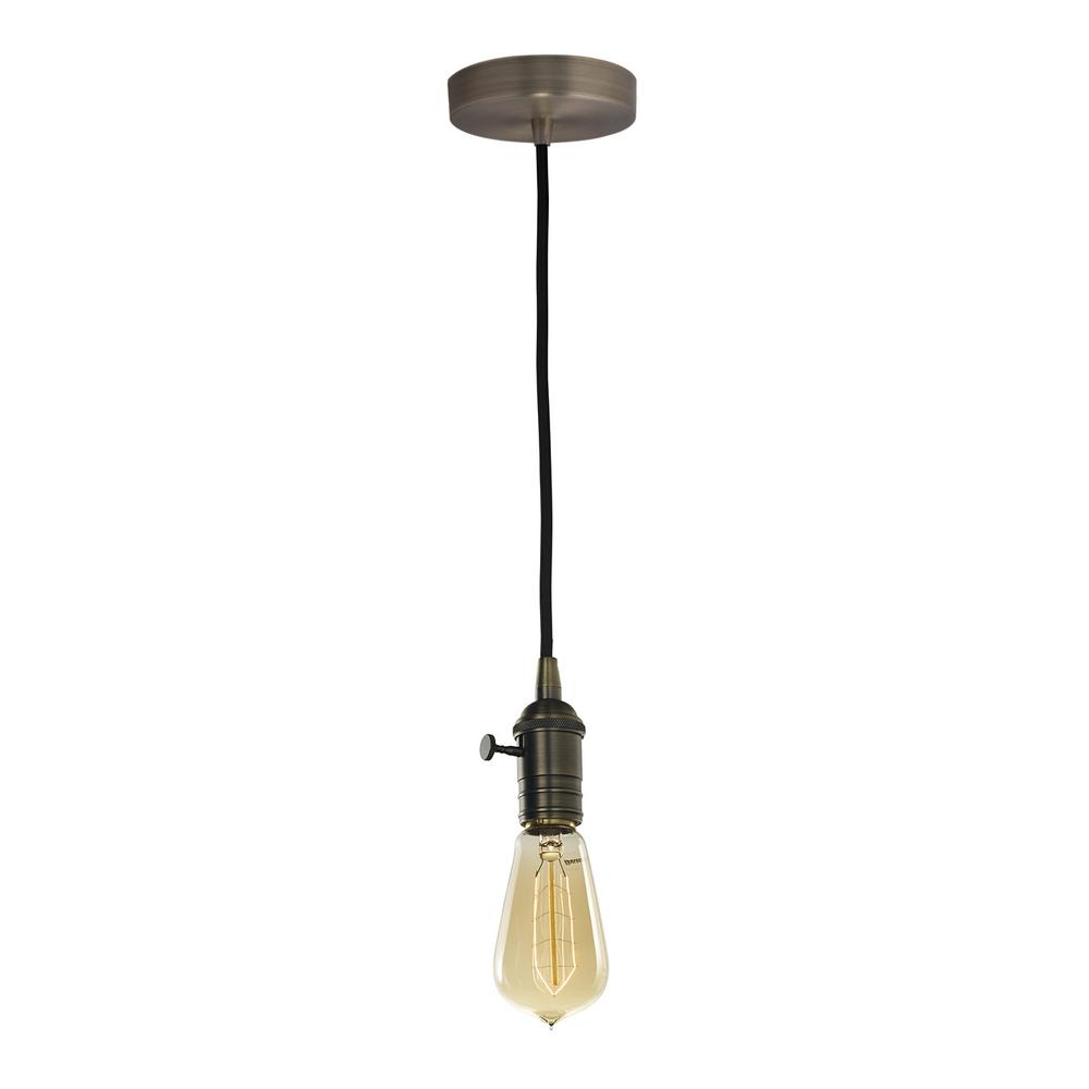 Bulbrite 1 Light Bronze Vintage Pendant Socket And Canopy With Incandescent 40w St 18 Nostalgic Hairpin Bulb 810094 The Home Depot - Light Bulb Pendant Socket Bulbrite 1 Light Bronze Vintage Pendant Socket And Canopy With Incandescent 40w St 18 Nostalgic Hairpin Bulb 810094 The Home Depot - Light Bulb Pendant Socket
