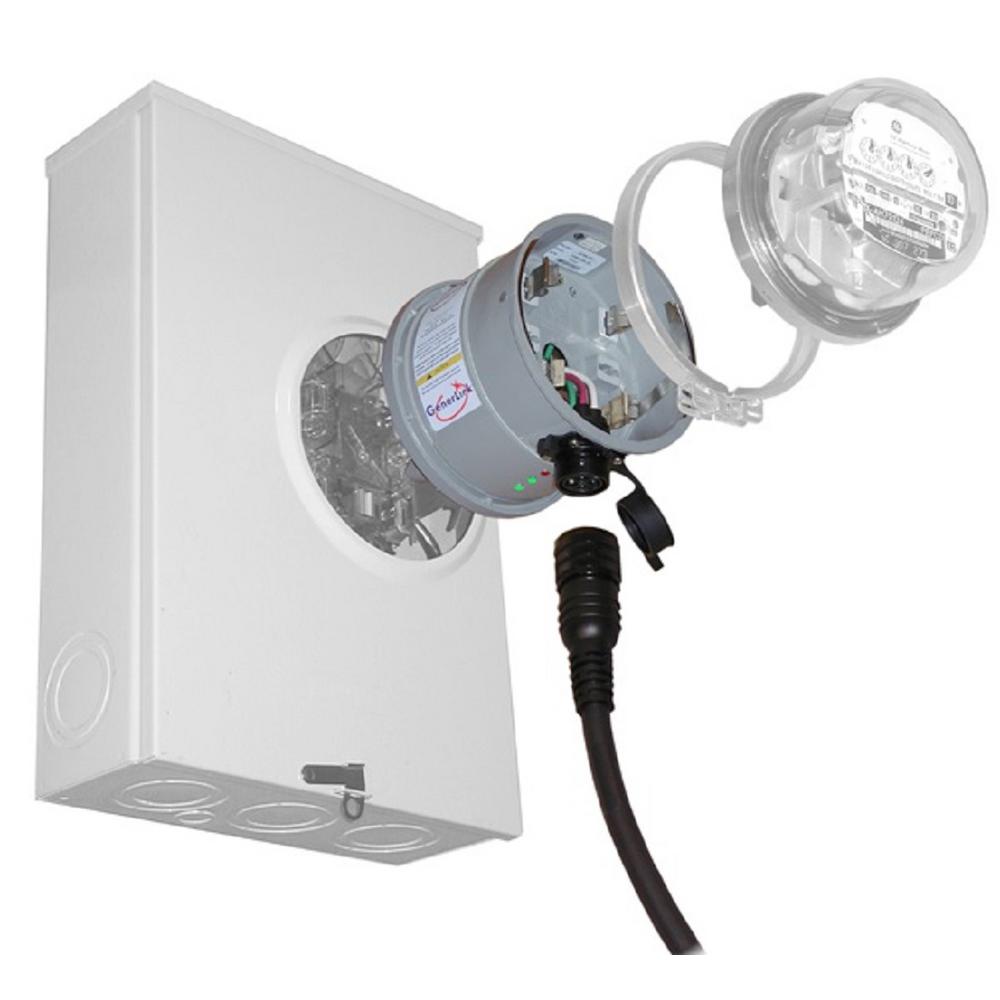 transfer switches generator accessories the home depot Electrical Outlet Box 30 amp meter mounted transfer switch with 75ka per phase surge protection