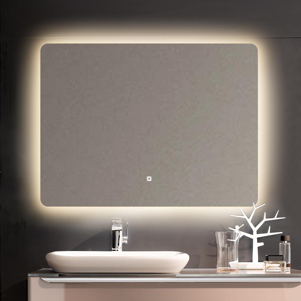 Hooseng 36 In W X 28 H Single, Lighted Bathroom Vanity Mirrors