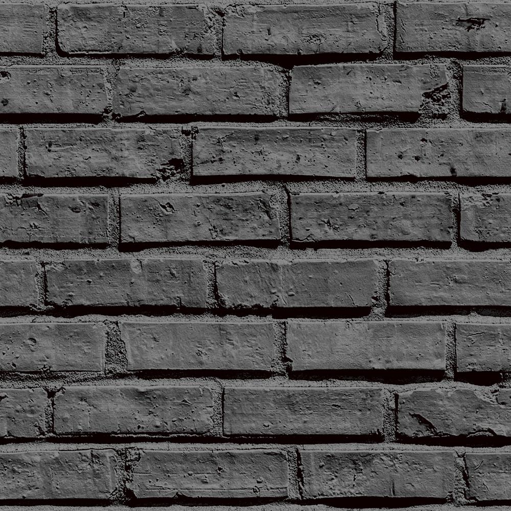 Arthouse Black Brick Paper Strippable Wallpaper Covers 57 26 Sq Ft The Home Depot