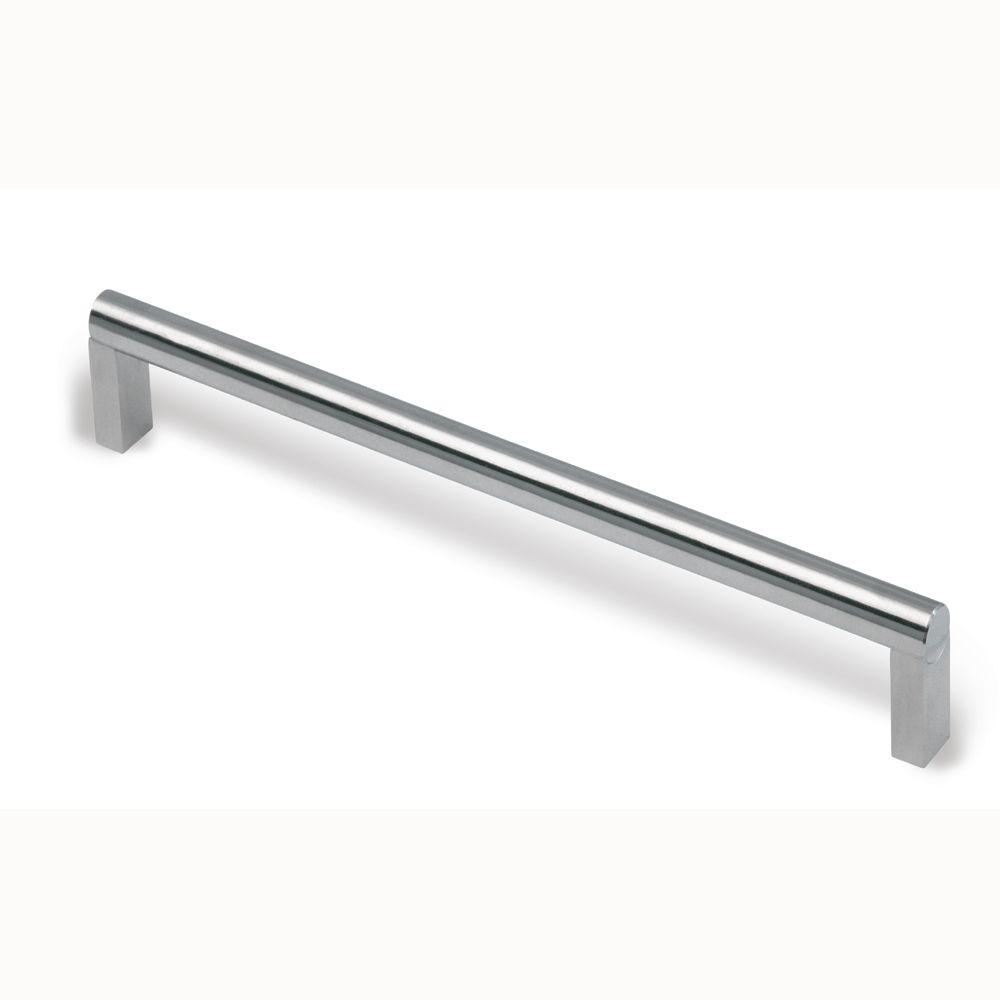 10 x Frosted Matt Chrome Cosmopolitan 192mm Furniture Bar Door Pull Handles