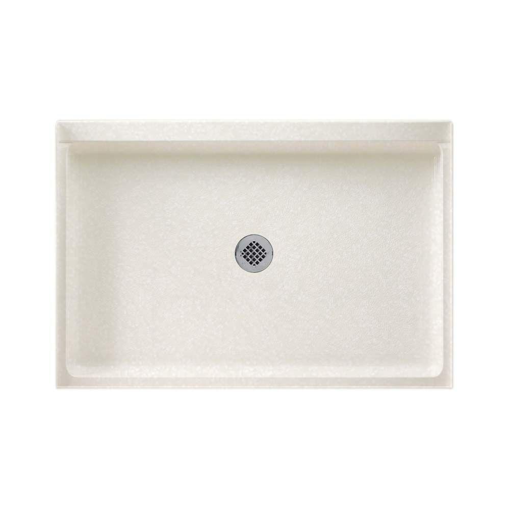Swan 32 in. x 48 in. Solid Surface Single Threshold Center Drain Shower
