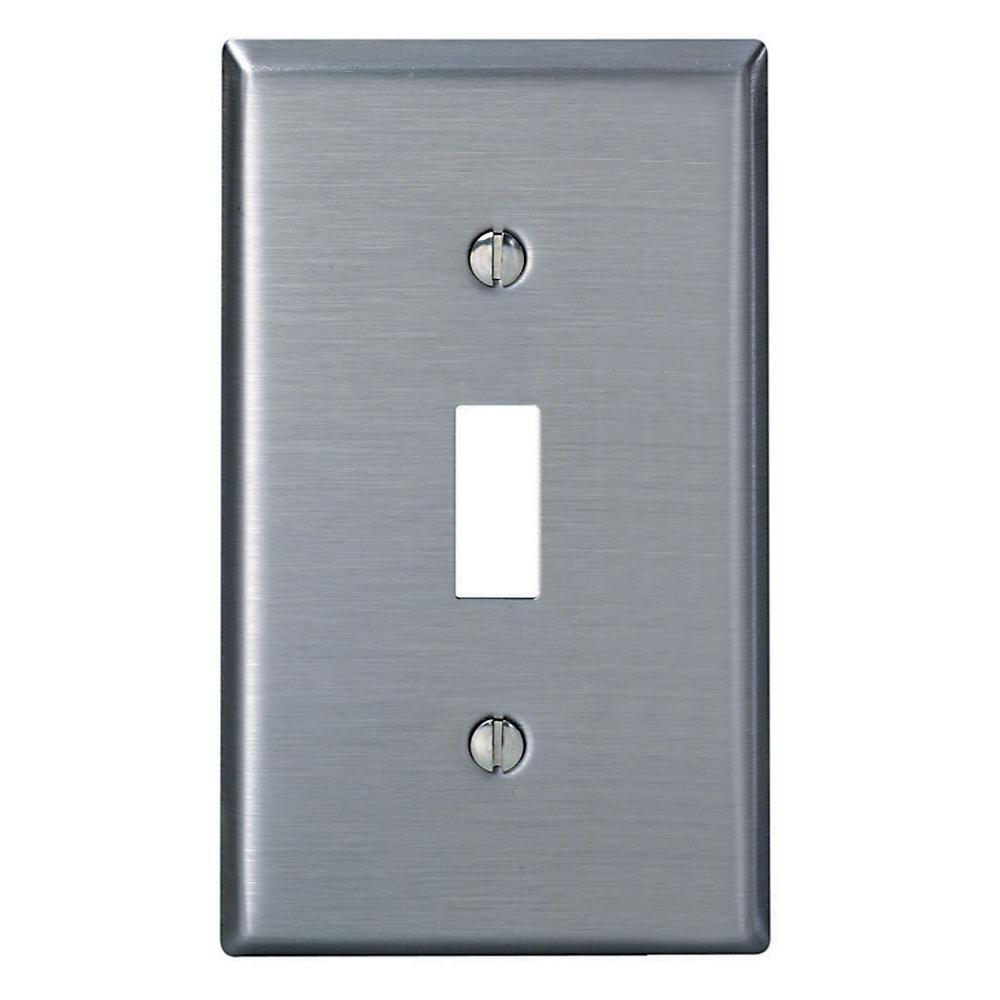 Leviton 1 Gang Toggle Standard Size Stainless Steel Wall Plate - Leviton Jumbo Stainless Steel Wall Plates Leviton 1 Gang Toggle Standard Size Stainless Steel Wall Plate - Leviton Jumbo Stainless Steel Wall Plates