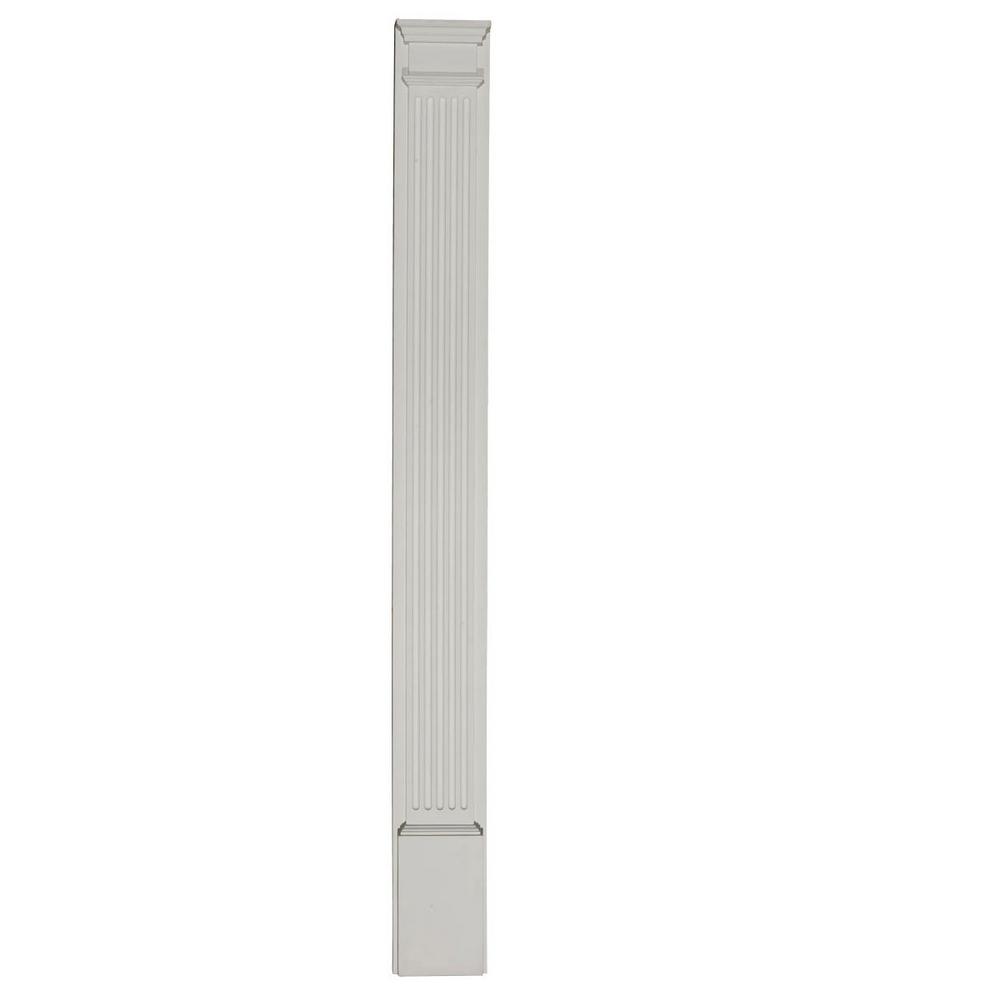 Each Ekena Millwork PIL17X94X01BE 17 5//8 W x 94 1//2 H x 1 7//8 P Benson Fluted Pilaster Factory Primed White