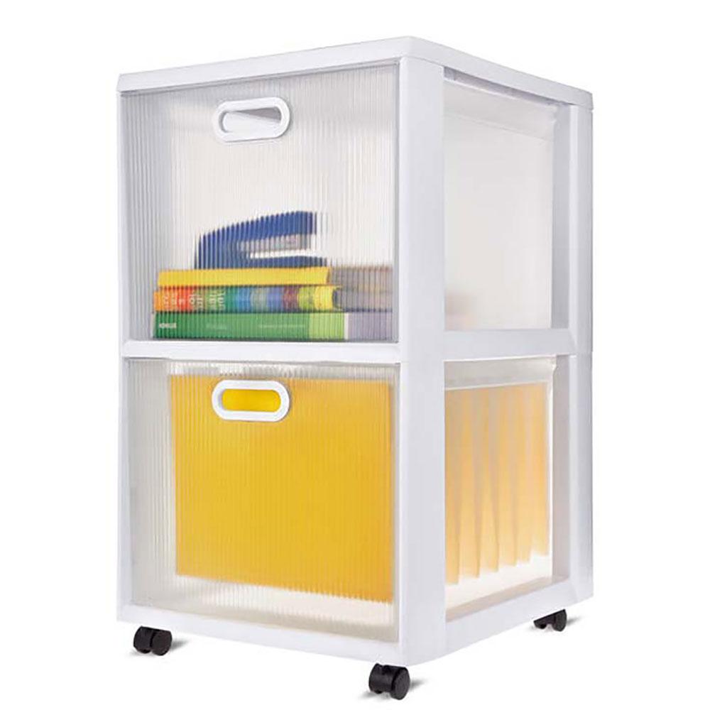 Sterilite 36208002 Ultra 2 Drawer Portable Rolling Storage Cart