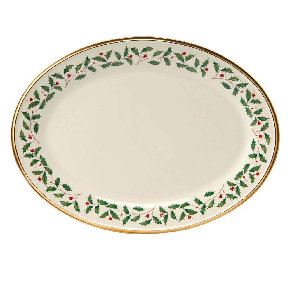 Lenox Winter Greetings 13/" Oval Serving Platter NEW in Box USA Free Shipping