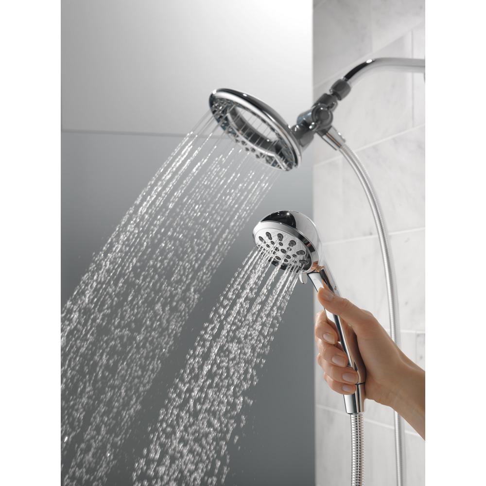 Delta In2ition 4 Spray 2 In 1 Hand Shower And Head Combo Kit With Pause Chrome Delta In2ition 4 Spray 2 In 1 Hand Shower And Head Combo Kit With Pause Chrome