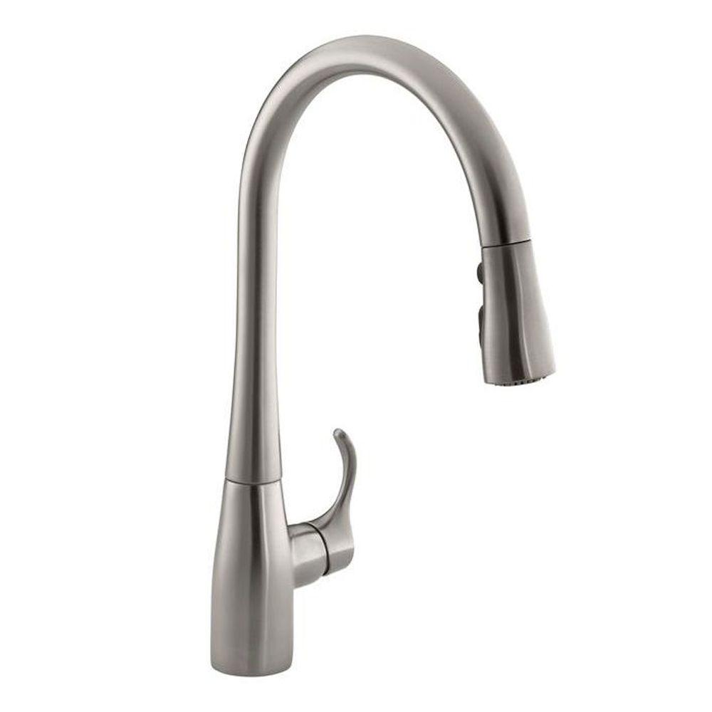 Kohler Barossa Single Handle Pull Down Kitchen Faucet In Vibrant Simplice Single Handle Pull Down Sprayer Kitchen Faucet With Docknetik And Sweep Spray In