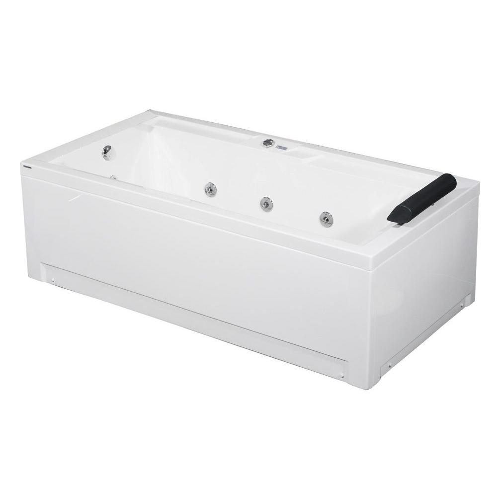 Aston Alcove Bathtubs The Home Depot Fiberglass Reinforced Acrylic Right Drain Rectangular Whirlpool Tub In