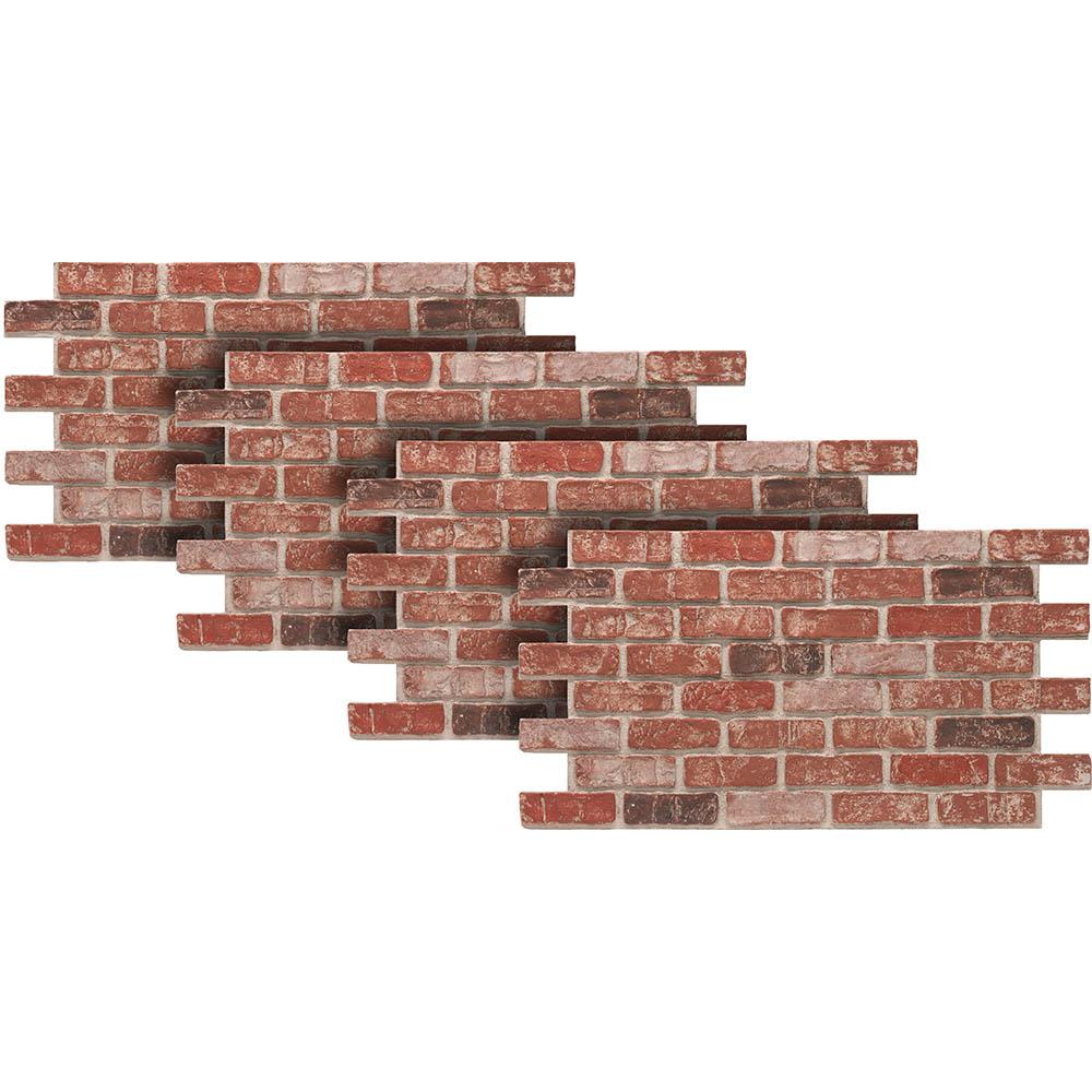 Urestone Old Town 24 in. x 46-3/8 in. Faux Used Brick ...