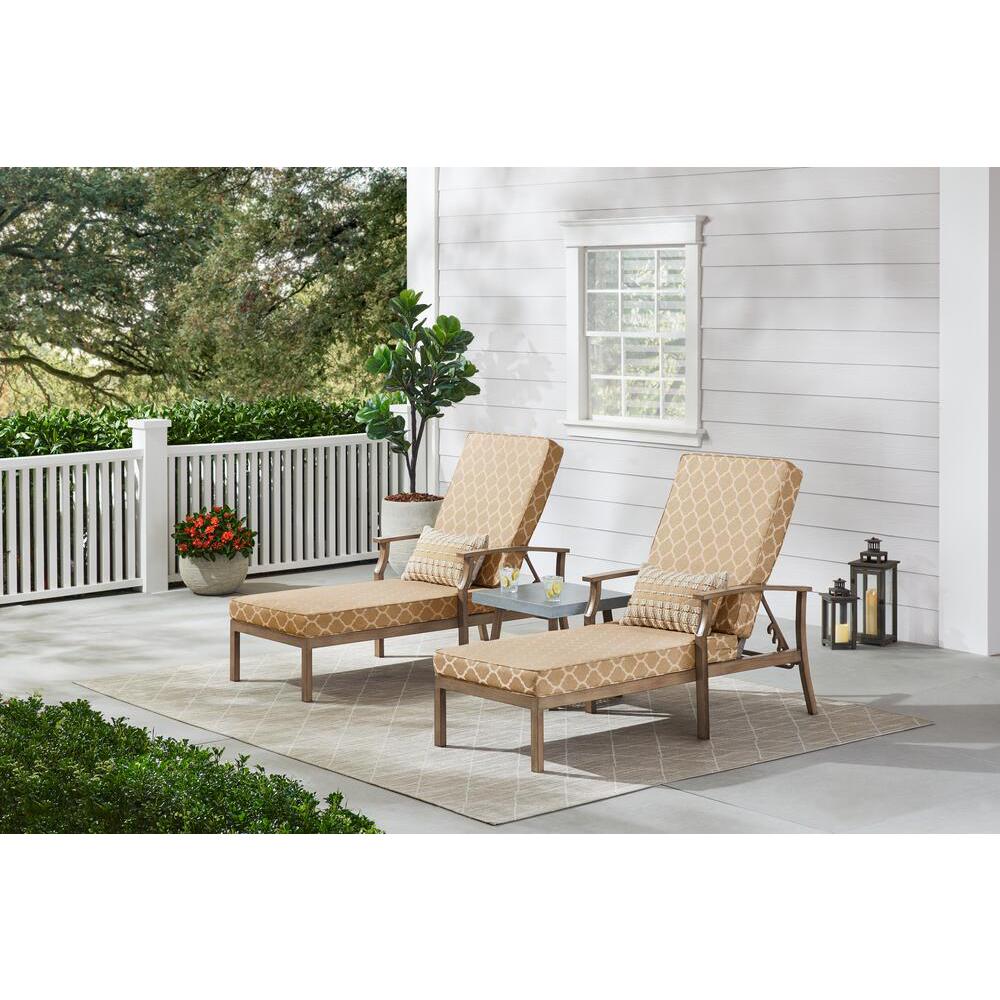 Hampton Bay Beachside 3Piece Rope Look Steel Outdoor Patio Bistro Set