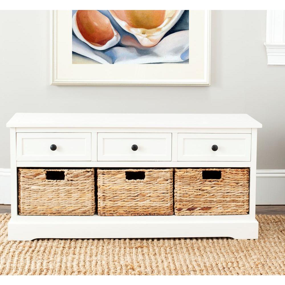 Distressed Cream Entryway Benches Trunks Entryway Furniture