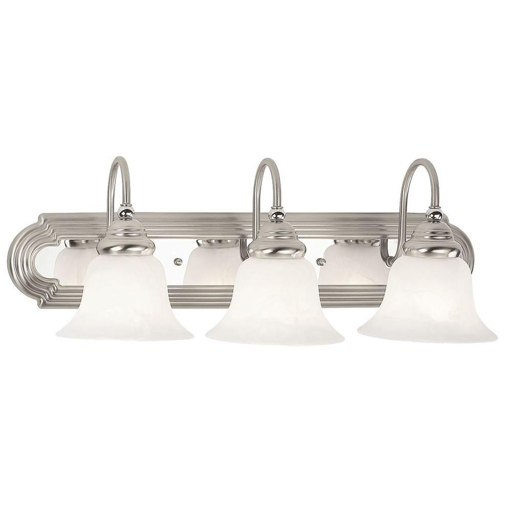 Livex Lighting French Regency 3 Light Brushed Nickel And Chrome Bath Livex Lighting French Regency 3 Light Brushed Nickel And Chrome Bath