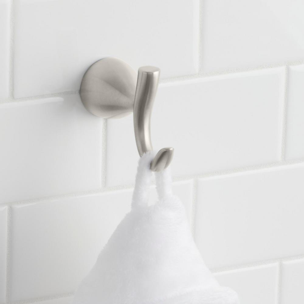 Glacier Bay Edgewood Series Double Robe Hook in Chrome