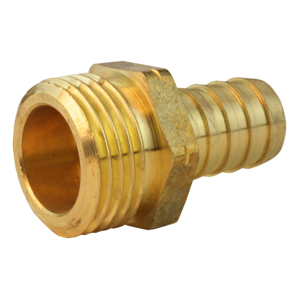 Everbilt LeadFree Brass Hose Barb Adapter 5/8 in. x 3/4 in. MGH800039