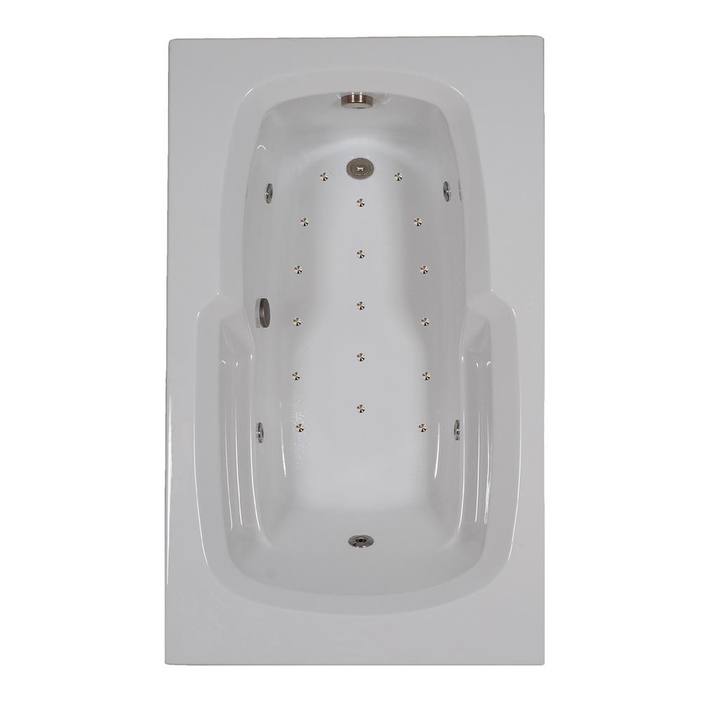 Comfortflo 60 in. Acrylic Rectangular Dropin Air and Whirlpool Bathtub