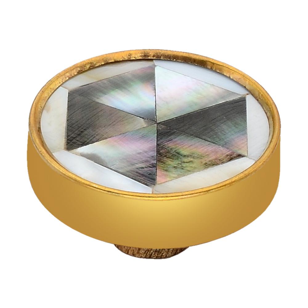 Mascot Hardware Hexagon 1 3 5 In Mother Of Pearl Effect Cabinet