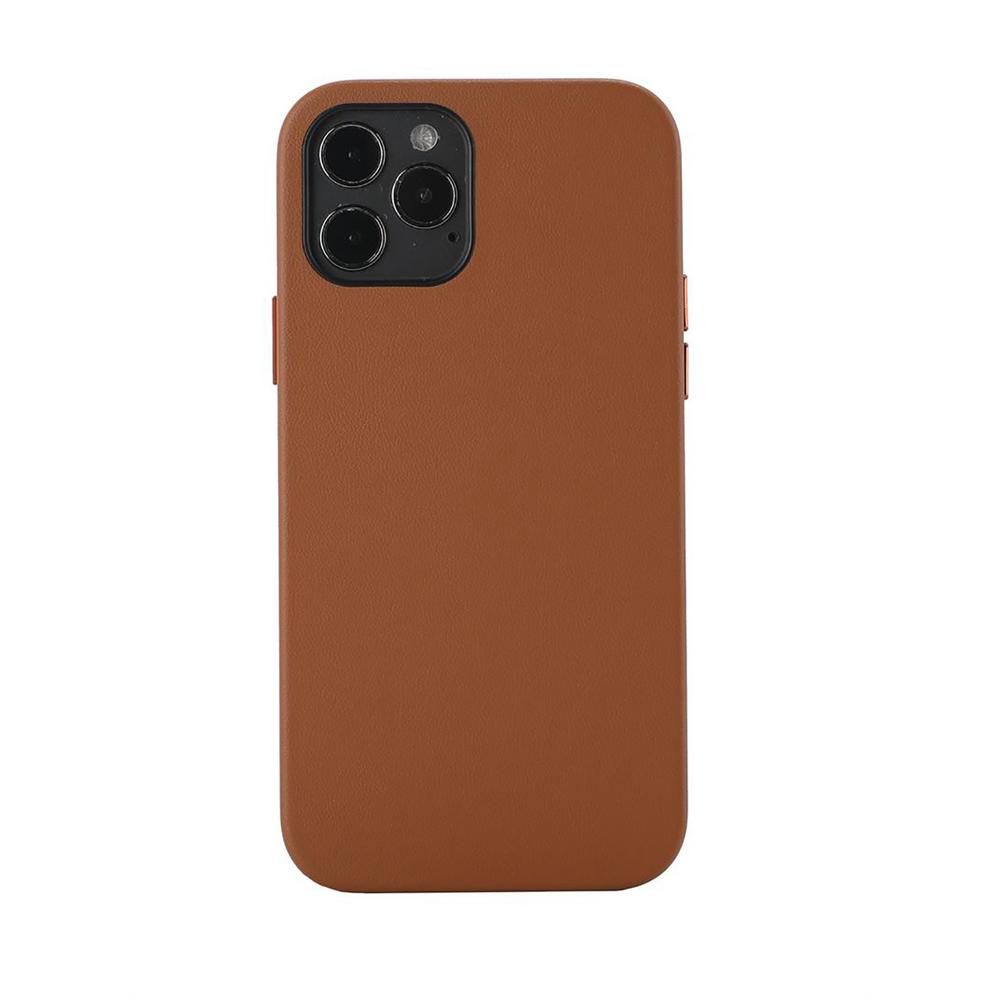 Proht Premium Brown Leather Case For Iphone 12 Pro Max The Home Depot