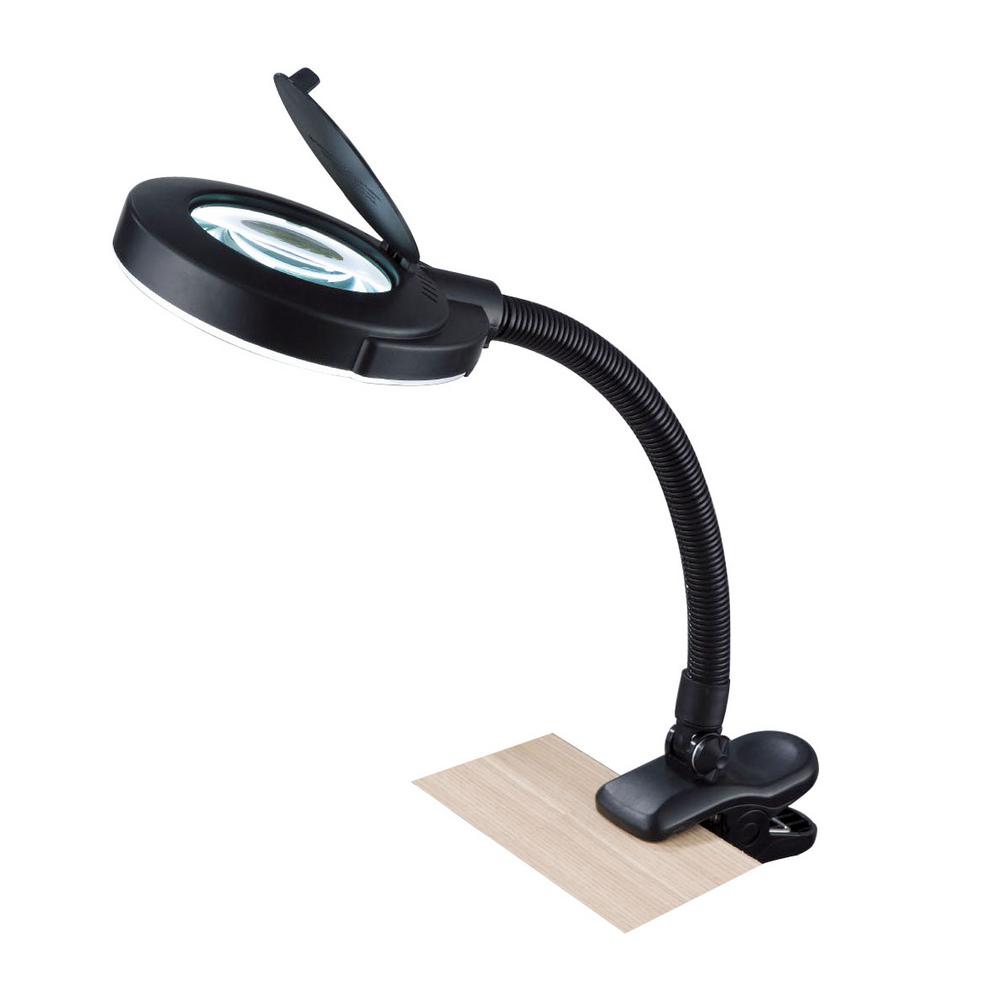 Normande Lighting 17 5 In Black Magnifier Clip On Lamp Gp3 660 Bk