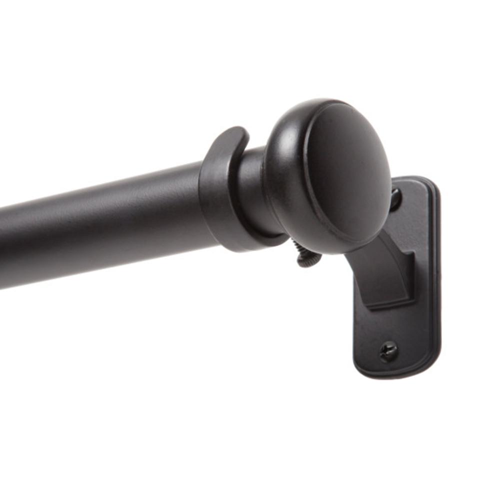 Black Curtain Rods Window Treatments The Home Depot