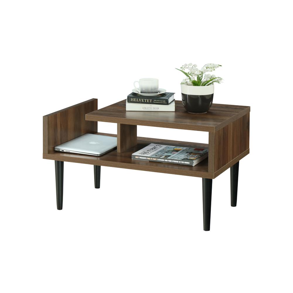 Os Home And Office Furniture Mid Century Modern Danish Walnut Iconic Geometric Shaped Coffee Cocktail Table 41300 The Home Depot