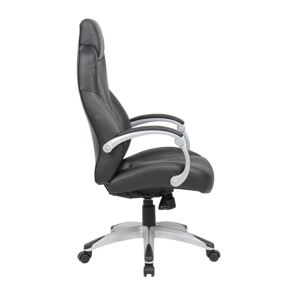 Boss Office Executive Black Hinged Arm Chair B8871 Bk The Home Depot