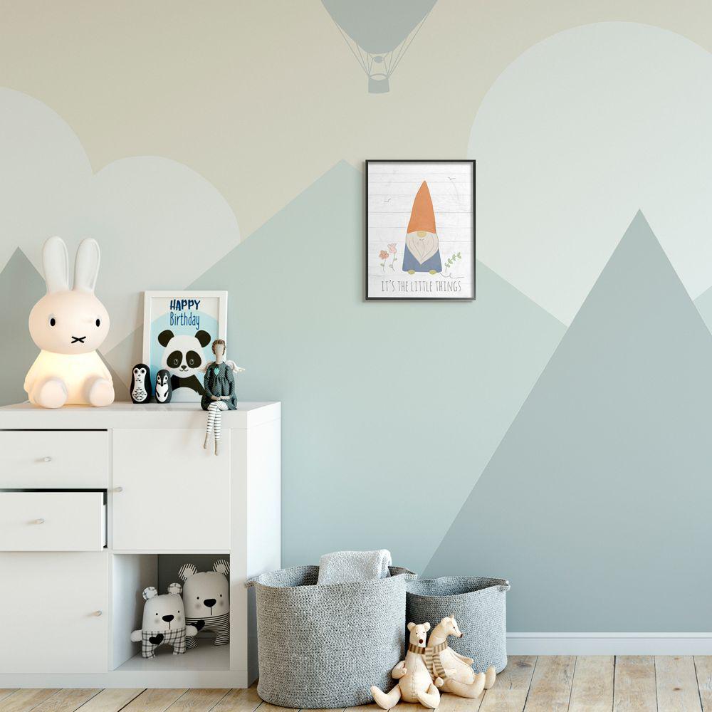 The Kids Room by Stupell 11 in. x 14 in. "Kids Inspirational Word Cute Colorful Gnome Drawing" by Anna Quach Framed Wall Art