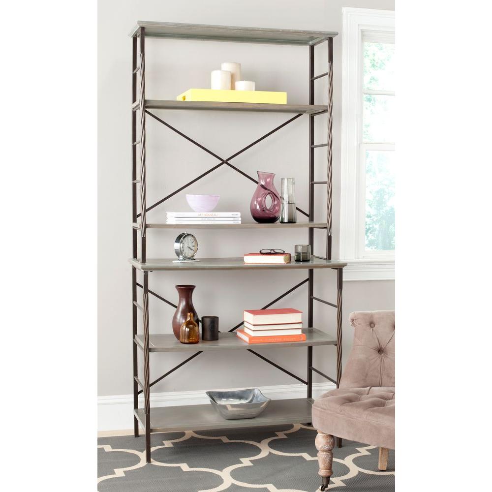 Safavieh Brooke Ash Gray Open BookcaseAMH6508B The Home Depot