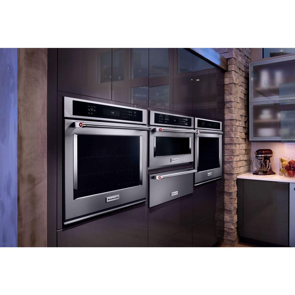 Kitchenaid 1 4 Cu Ft Built In Convection Microwave In Stainless