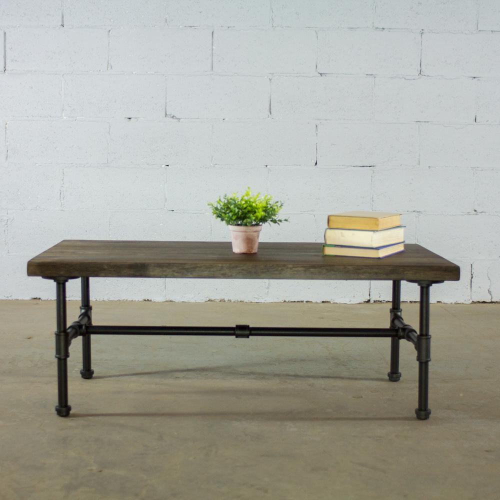 Furniture Pipeline Corvallis Farmhouse Industrial Black Rectangle Furniture Pipeline Corvallis Farmhouse
