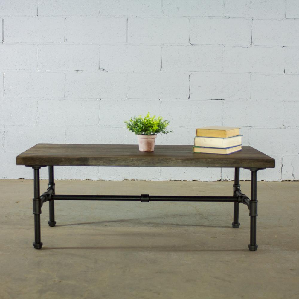black rectangle coffee table with storage