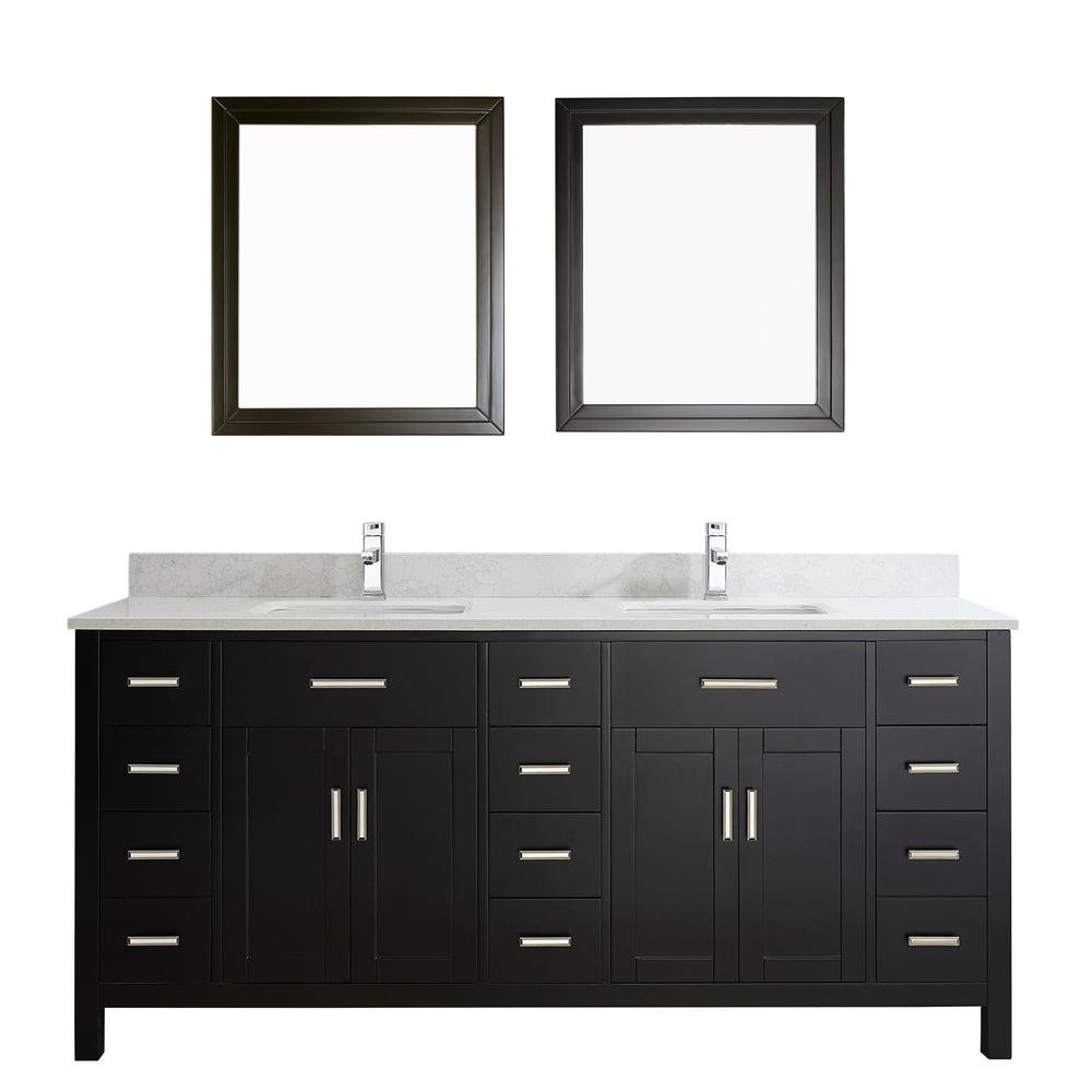 Studio Bathe Kalize II 75 in. W x 22 in. D Vanity in Espresso with Thin